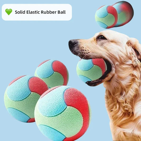Bite-Resistant Rubber Bouncy Ball Dog Chew & Dental Toy Dog Chew Toy Peaceful Pleasures Health and Wellness