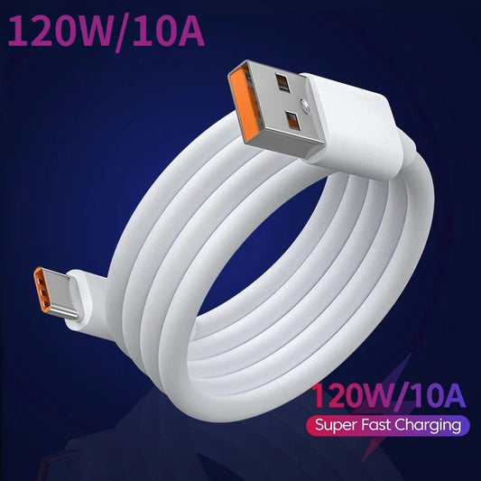 120W 10A USB-C Fast Charging Cable – Samsung, Xiaomi, Huawei Peaceful Pleasures Health and Wellness