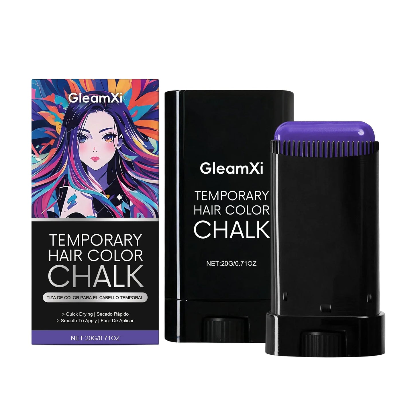 Temporary Hair Color Chalk Wax Stick – 5 Shades, Easy Wash