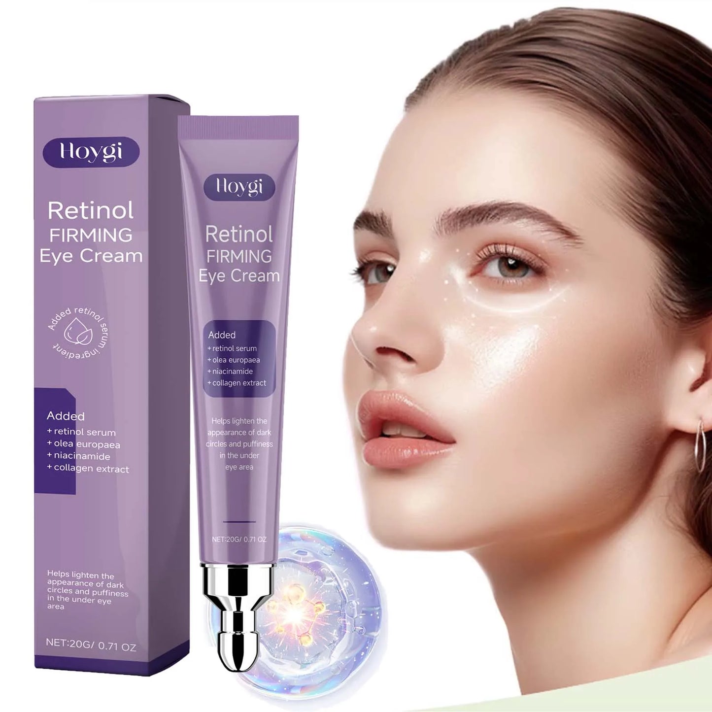 Hoygi Retinol Eye Cream – Dark Circles, Puffiness & Fine Lines