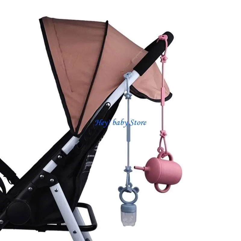 Colorful Silicone Pacifier Chain Clip – Stroller & Chair Holder