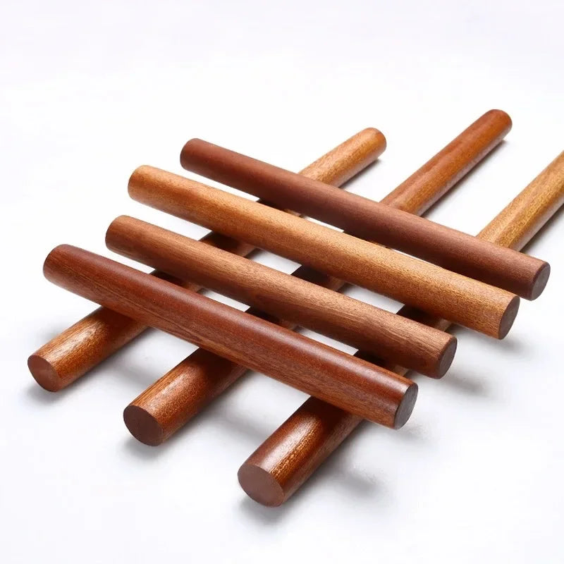 25/30/50/60cm Natural lacquerless rolling pin solid wood Baking Dumpling Pie Pastry Noodles Ebony Wood Rolling Pin Baking tools Peaceful Pleasures Health and Wellness