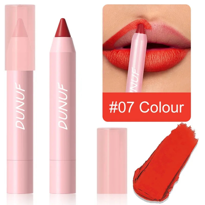 18-Color Matte Velvet Lip Liner Pencil | Waterproof Long-Lasting