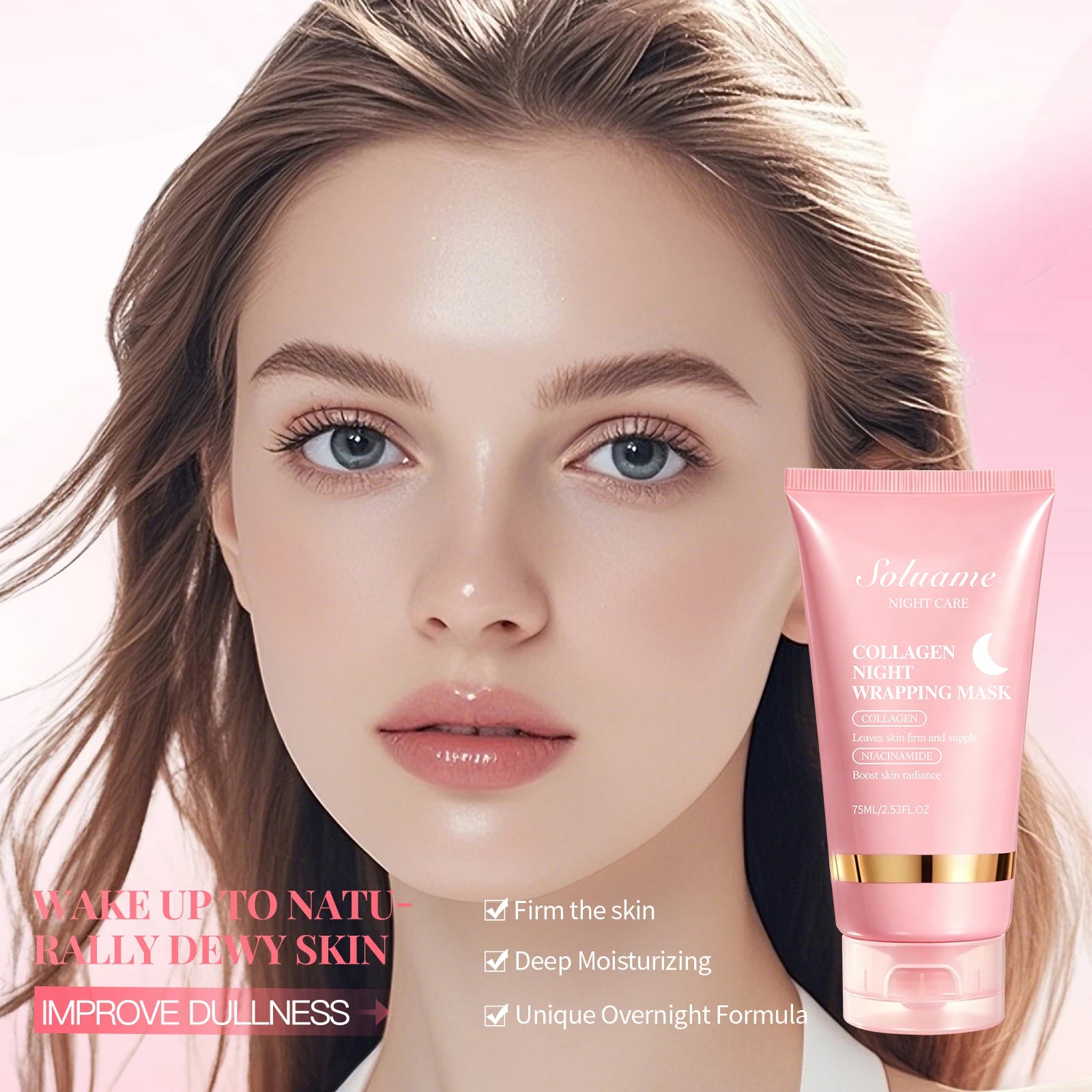 Collagen Night Wrapping Mask for Effective Brightening Peaceful Pleasures Health and Wellness