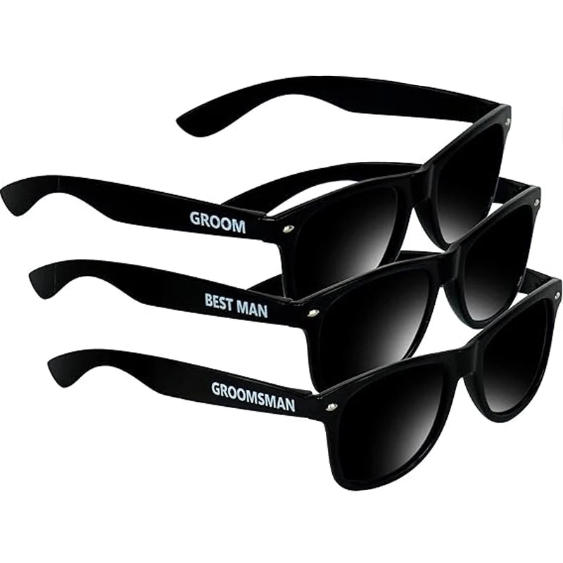 5-Piece Bachelor Party Sunglasses – Groom & Groomsmen Gift Set Party Sunglasses Set Peaceful Pleasures Health and Wellness