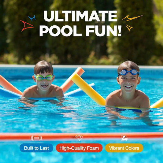 Pool Noodle Swim Noodles Flexible Foam Tube Bright Color Hollow Foam Pool Accessories Swimming Pool Game Stick Peaceful Pleasures Health and Wellness