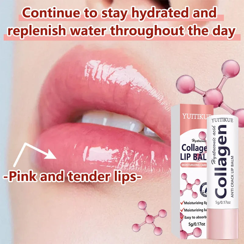 Collagen & Hyaluronic Acid Lip Balm – 24H Hydration | 5g