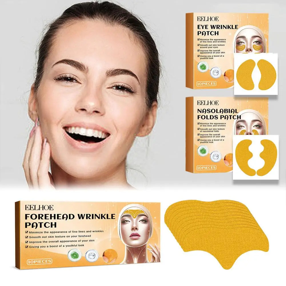10-Pack Anti-Wrinkle Collagen Firming Patches | Forehead & Eye