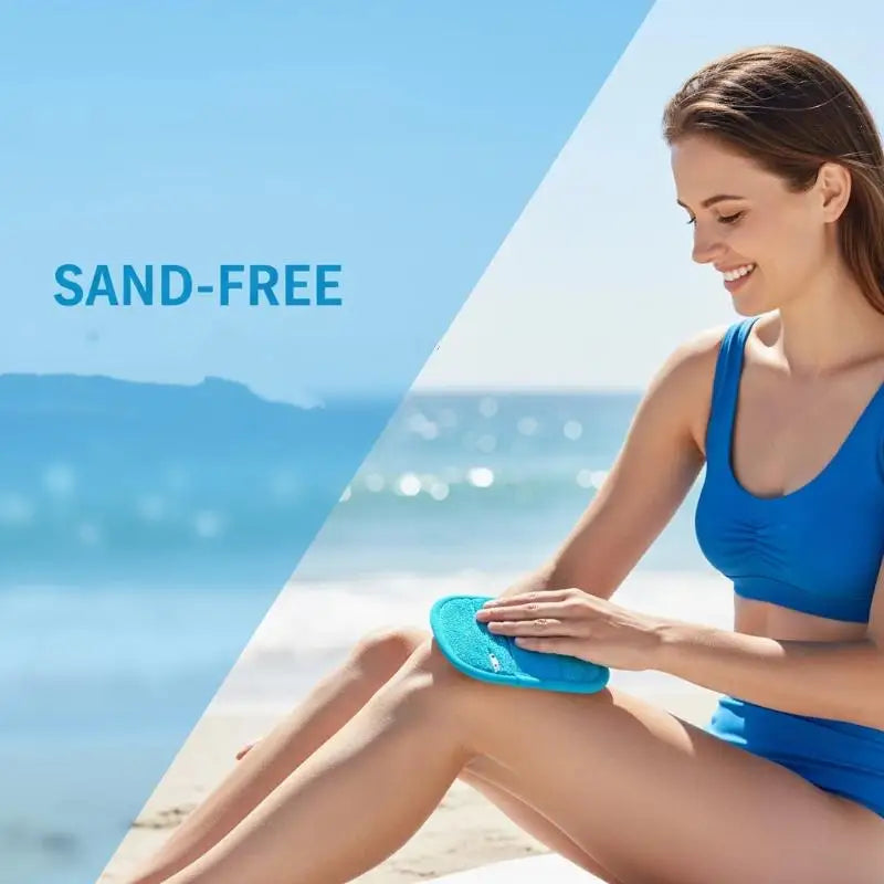 Velvet Sand Removal Bag – Soft Beach Body Cleaner Towel