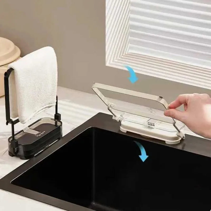Suction Cup Sink Filter Basket | Foldable Drain Rack for Kitchen
