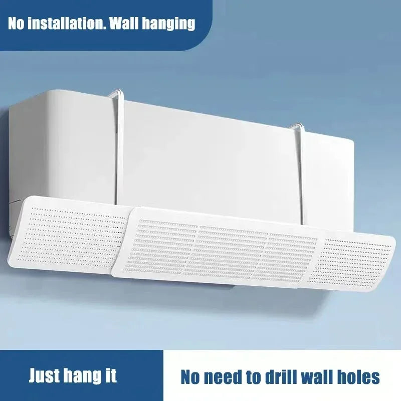 Adjustable Anti Direct Blow Crescent Air Conditioner Wind Shield Universal Wall Mounted for Baby Safety Peaceful Pleasures Health and Wellness