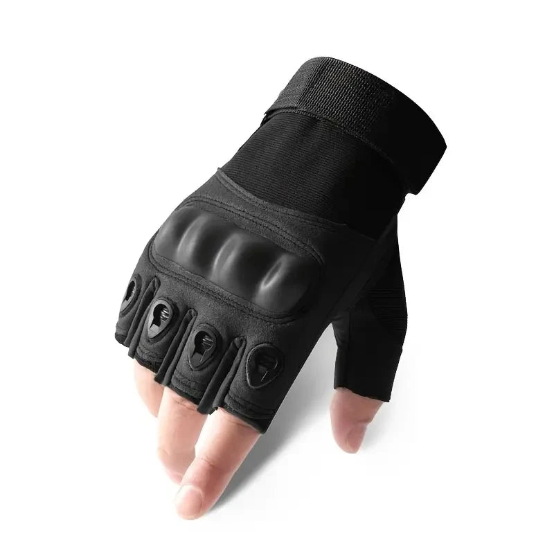 1Pair Tactical Fingerless Gloves for Men - Ideal for Outdoor Sports, Shooting, Hunting, Airsoft, and Cycling Peaceful Pleasures Health and Wellness Black XL