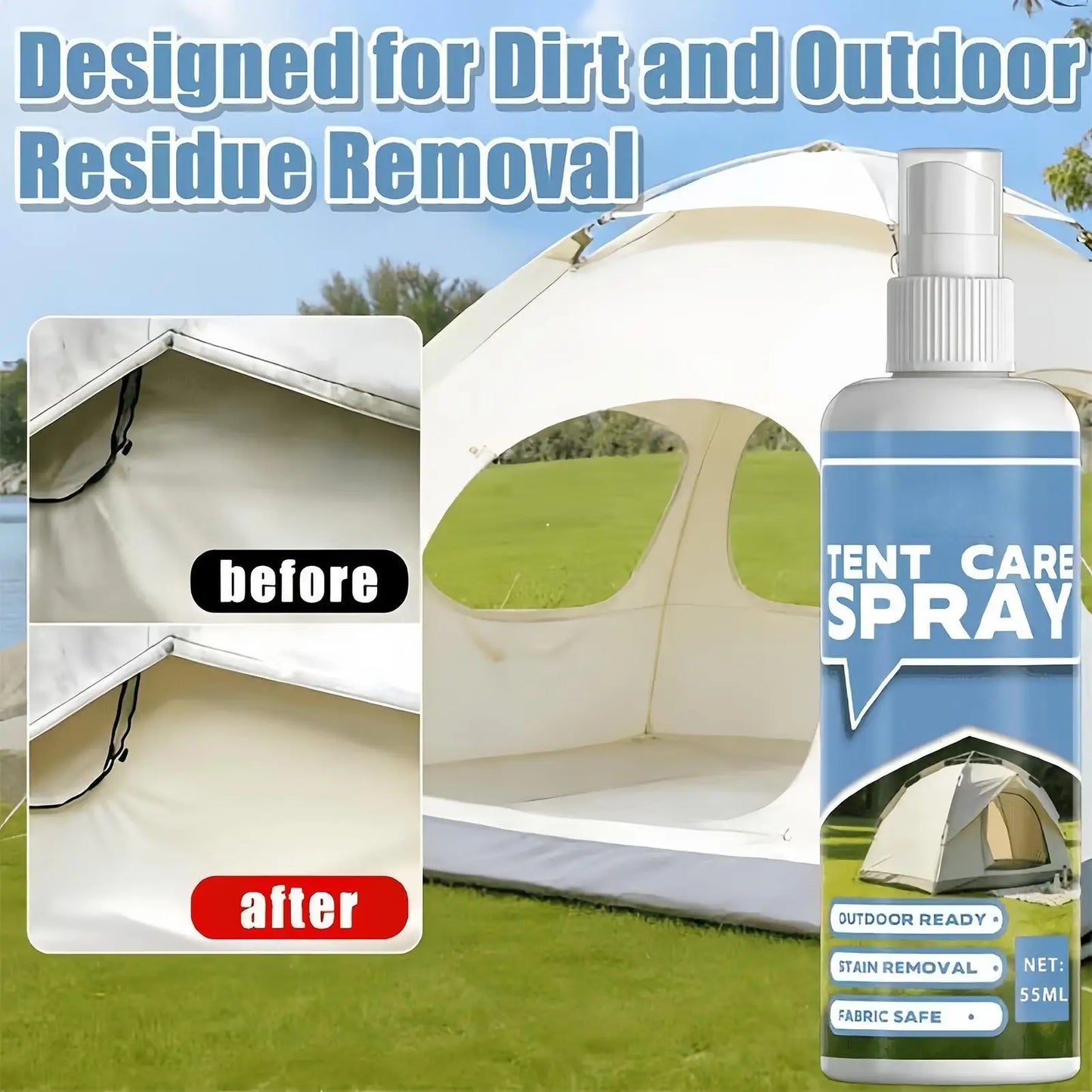 55ml Tent Waterproofing Spray | Fabric Water Repellent Protector