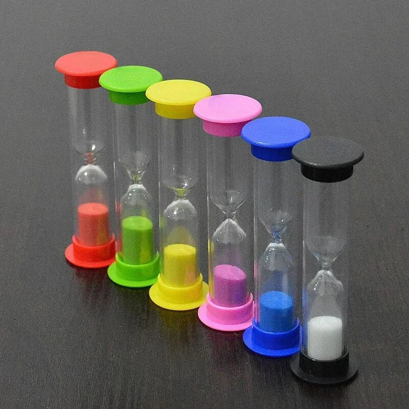 6-Piece Hourglass Sand Timer Set – Kids Desk Décor & Gift Sand Timer Set Peaceful Pleasures Health and Wellness