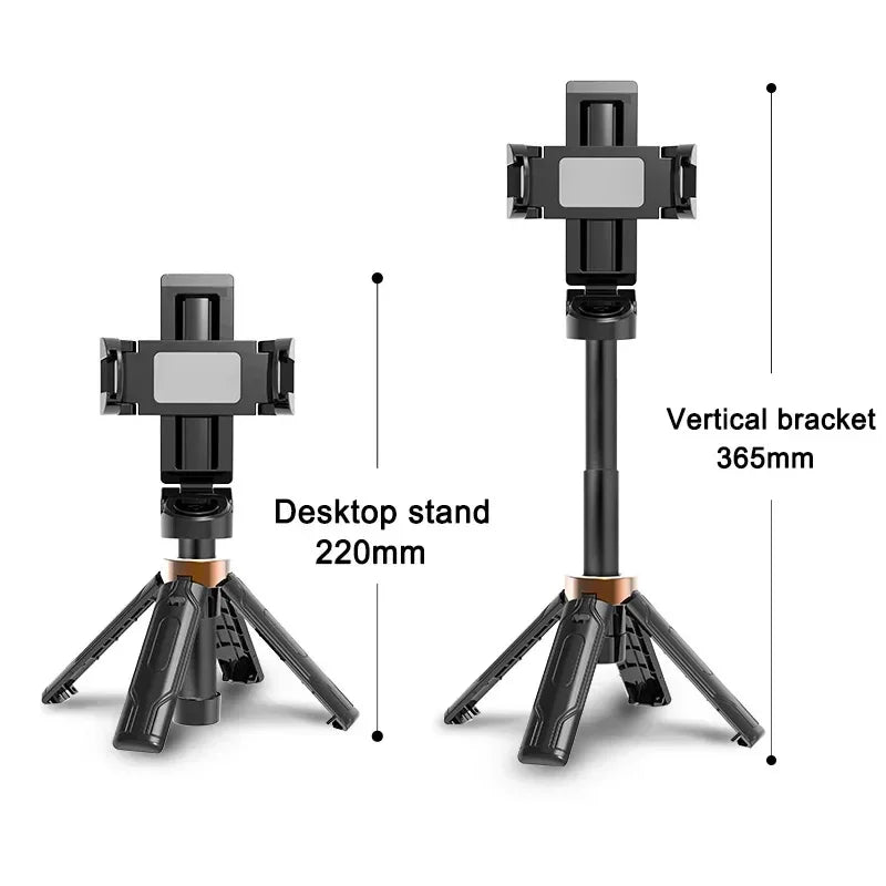Portable Selfie Stick Tripod Foldable Extendable Phone Stand with Wireless Remote Controller for Selfie Video Live Vlog Travel Peaceful Pleasures Health and Wellness
