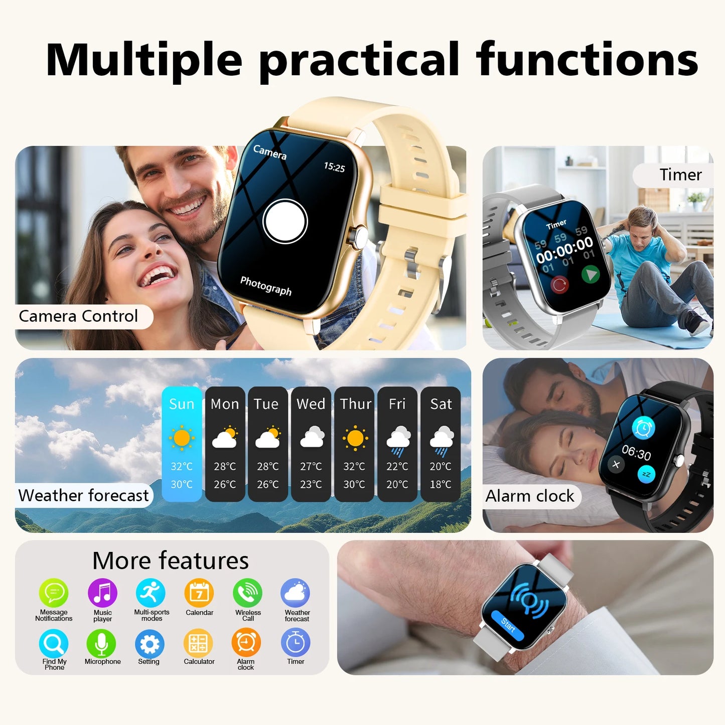LOMAXFR Smart Watch 1.83" HD – Calling, Fitness & Music Control
