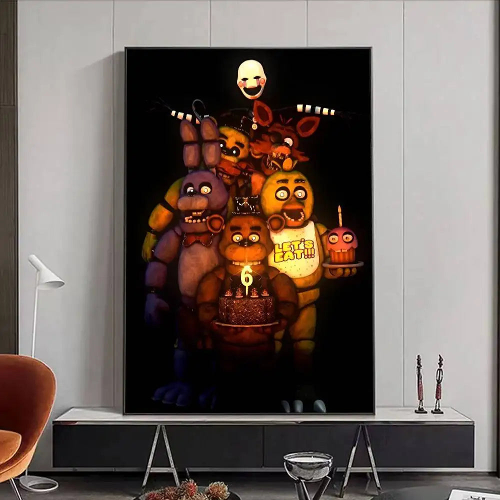FNAF Five Nights at Freddy's Ultimate Group Poster | Waterproof Wall Art Poster Peaceful Pleasures Health and Wellness z8 15X20cmNoframe