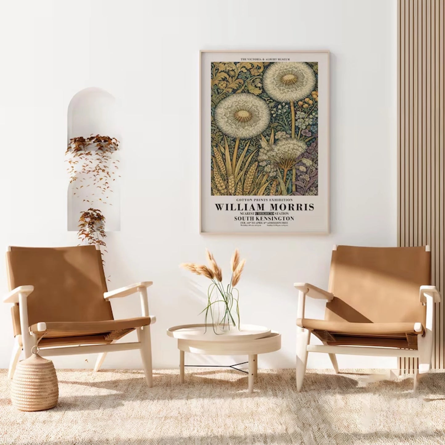 William Morris Dandelion Floral Canvas Wall Art Print | Home Decor