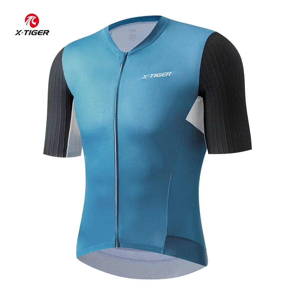 X-TIGER Men's Pro Cycling Jersey – Breathable Short Sleeve Road Bike