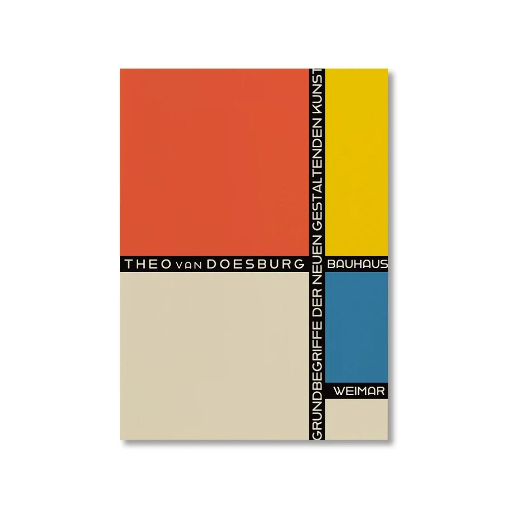 Modern Abstraction Wall Art Poster Prints Bauhaus Geometric Buildings Canvas Painting Picture for Bathroom Room Home Decor Peaceful Pleasures Health and Wellness 14 50x70cm