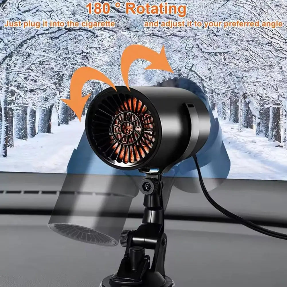 150W Portable Car Heater & Windshield Defroster 12V/24V Portable Car Heater Peaceful Pleasures Health and Wellness