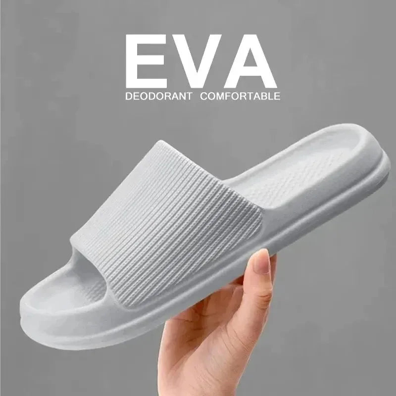 Non-Slip EVA Shower Slippers | Unisex Waterproof Bath Shoes Bath Shower Slippers Peaceful Pleasures Health and Wellness GRAY 40-41