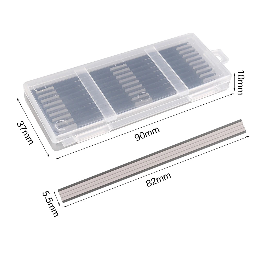 10PCS 82mm HSS Planer Blades Knives for Bosch DeWalt Metabo Makita Trend and Elu Woodworking Power Tools Accessorie 3-1/4" Peaceful Pleasures Health and Wellness
