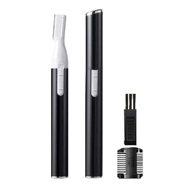 Electric Mini Eyebrow Trimmer Shaver Hair Removal Facial Neck Body Arms Legs Blur - Rechargeable Personal Grooming Kit Peaceful Pleasures Health and Wellness 1pcs black