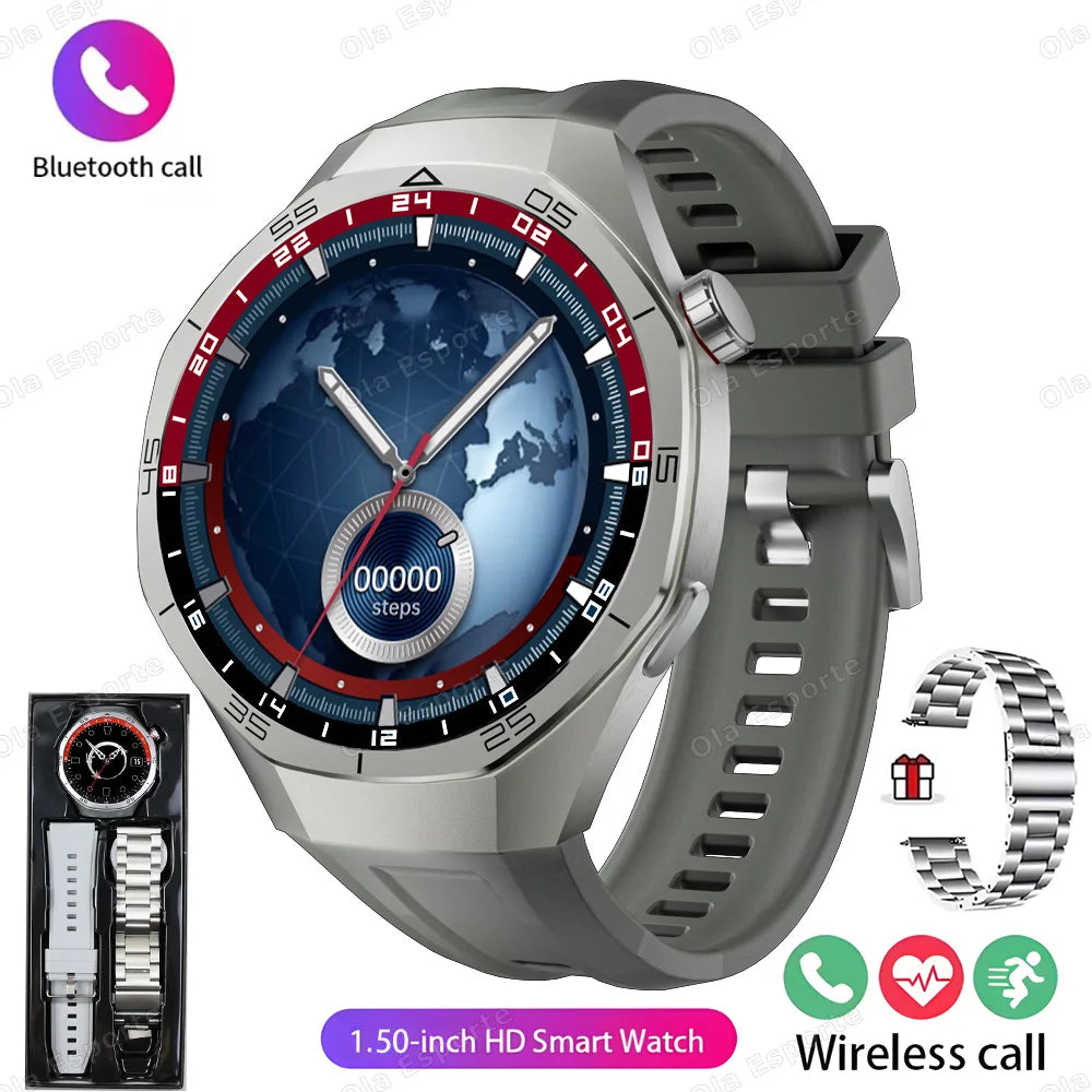 2026 New Smart Watch Bluetooth Calling Fitness Tracking Music Playback Health Monitor Smartwatch for Men Women Double strapHW12 Peaceful Pleasures Health and Wellness Silver Double strap