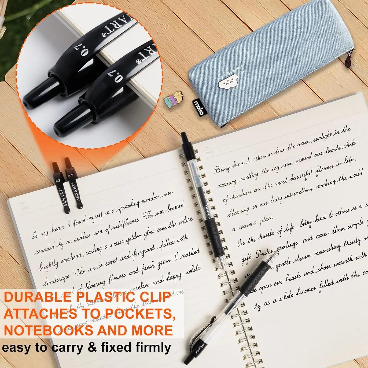 30 Pack Black Gel Pens, Fine Point Retractable Rollerball for Smooth Writing (0.7mm), School Office Supplies Peaceful Pleasures Health and Wellness