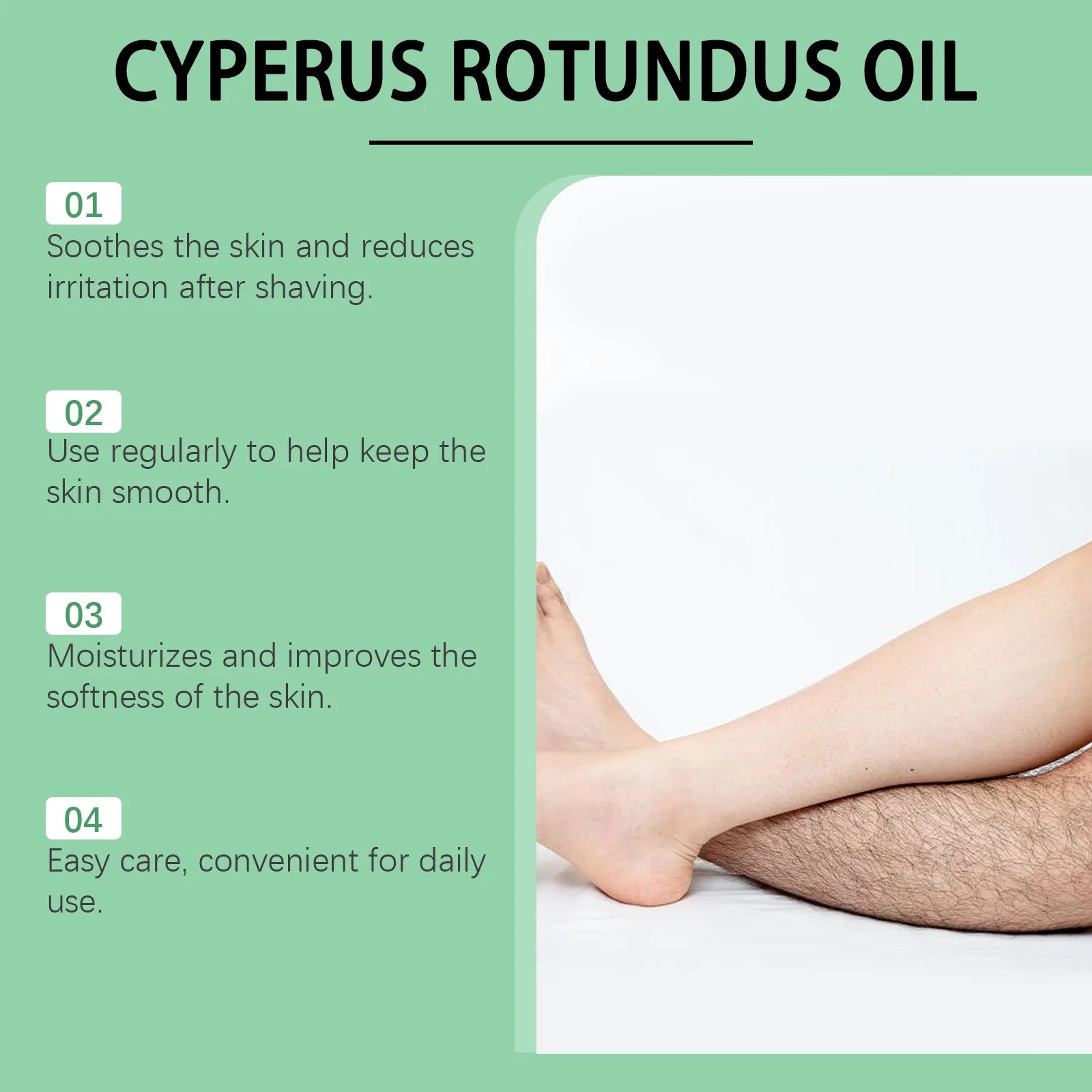 Cyperus Rotundus Hair Inhibitor Oil 60ml – Body Hair Serum Peaceful Pleasures Health and Wellness
