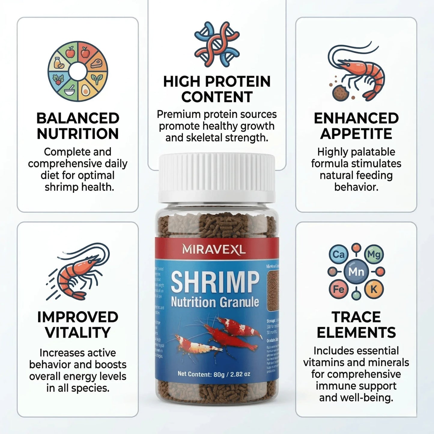 Color Enhancing Shrimp Food Nutritional Diet Aquarium Sinking Pellets Crayfish Crab Crystal Black Shell Cherry Bottom Feed Pet Peaceful Pleasures Health and Wellness