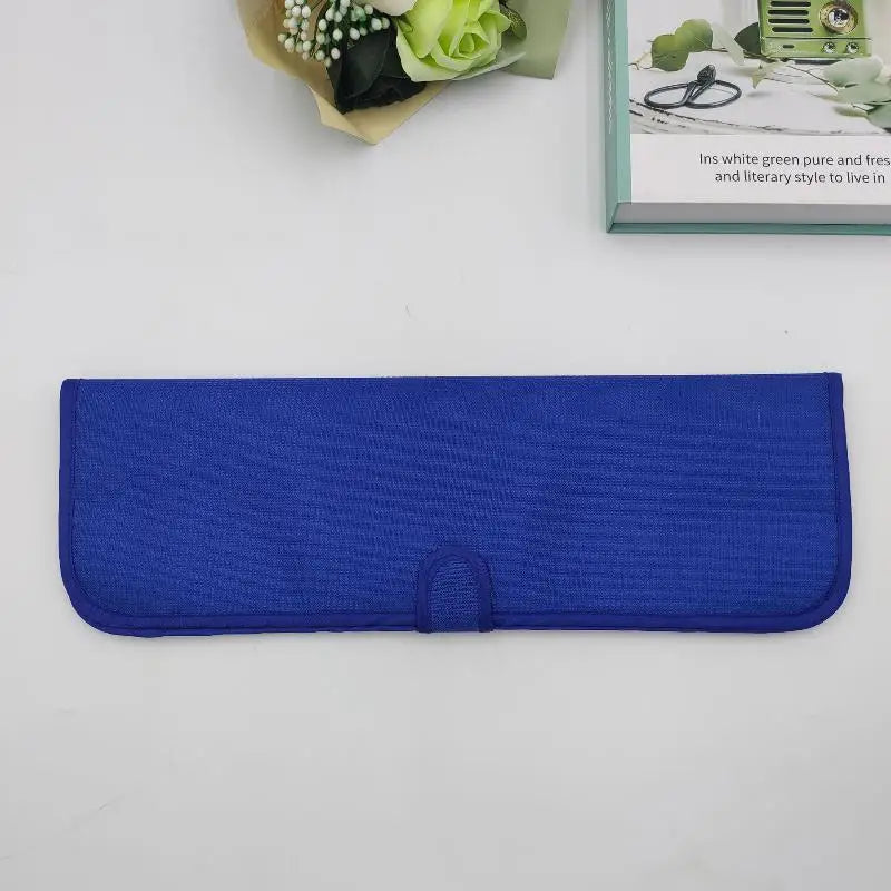 Portable Anti-Heat Mats Heat Resistant Mat Pouch For Hair Straightener Flat Iron Curling Iron Prevent Burns Styling Organizer Peaceful Pleasures Health and Wellness Blue