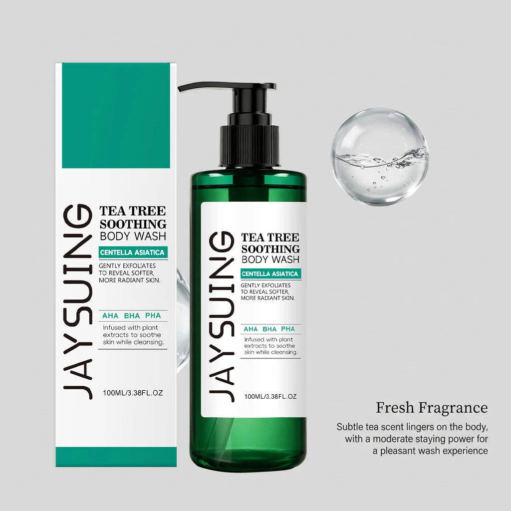 Centella Tea Tree Body Wash Deep Clean Refresh Cool Soothe Sensitive Nourish Calm Skin Discomfort Repair Skin Barrier Shower Gel Peaceful Pleasures Health and Wellness