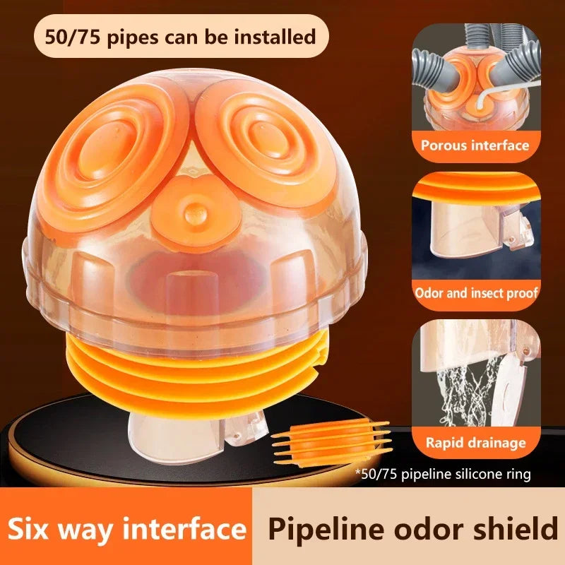 Anti-Odor Drain Adapter for Kitchen Sink, Shower & Dishwasher