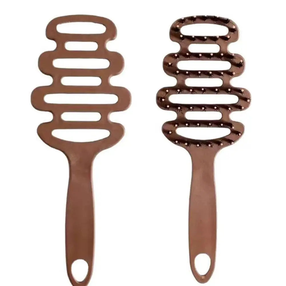 Boar Bristle Paddle Hair Brush – Anti-Static Detangling Brush