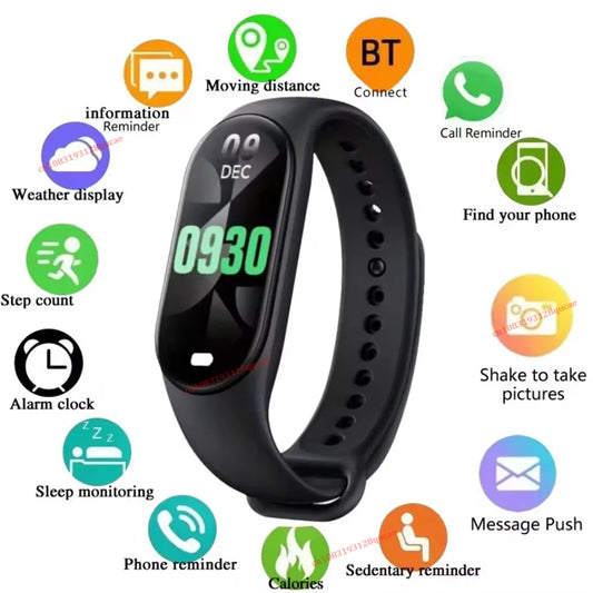 Sports Smart Watch Music Control Fitness Calorie Track Bracelet Phone Information Remind Steps Bluetooth Smart Watches M8 Band Peaceful Pleasures Health and Wellness