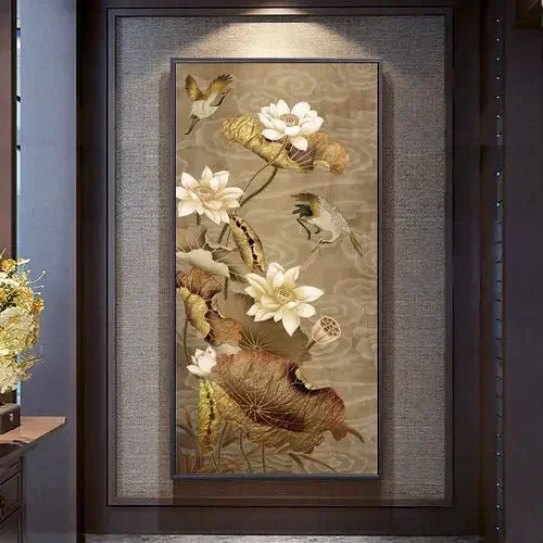 Home and Wanshi Xing Decorative Painting Landscape Mural Painting New Chinese Beginner Style Hanging Painting Home Decor Peaceful Pleasures Health and Wellness