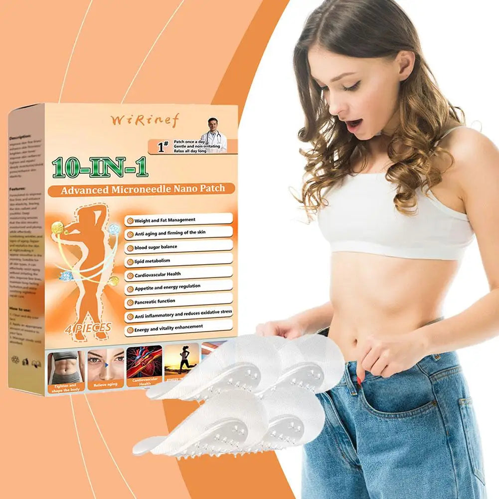 10 IN 1 Advanced Nano Microneedle Patch For Body Skin Daily Use External Application Care Sticker Breathable Adhesion ≤0.25mm Peaceful Pleasures Health and Wellness