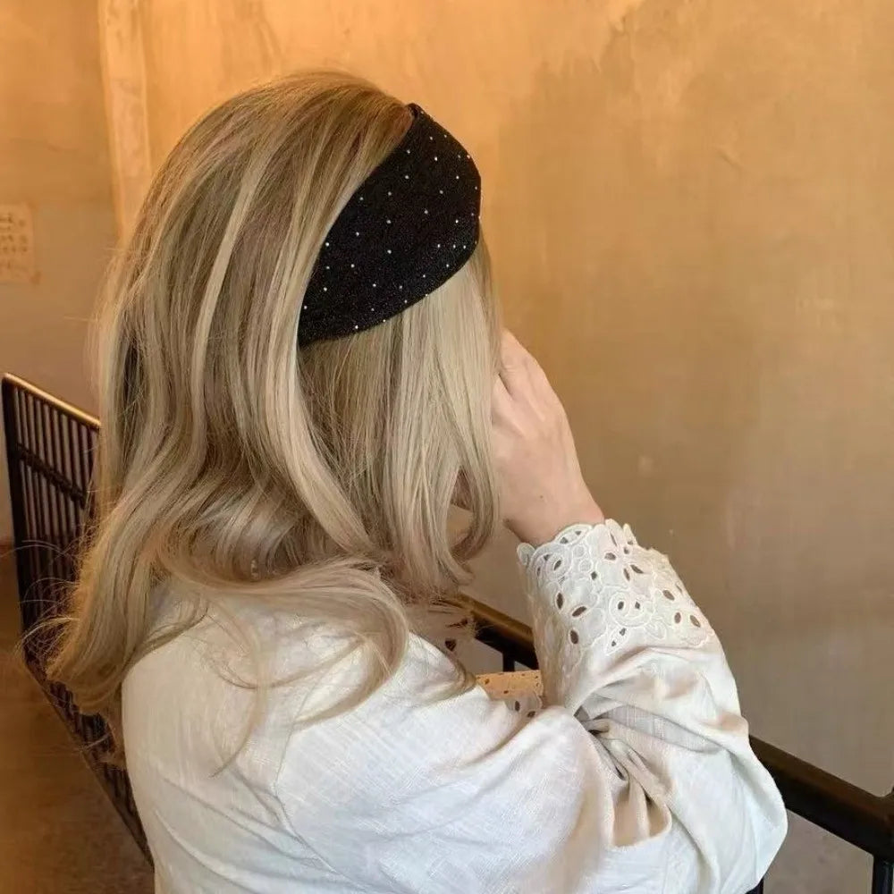 Sparkling Rhinestone Wide Headband – Moon Star Party Hairband