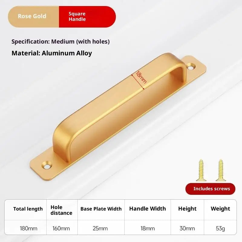 Drill-Free Adhesive Aluminum Door Handle for Sliding Doors