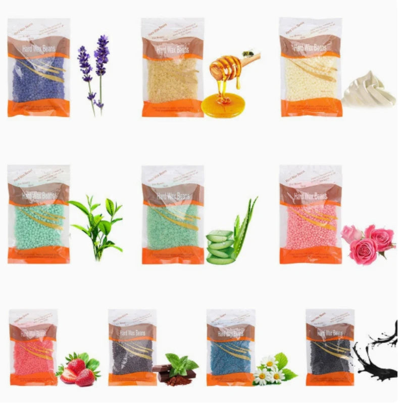Paper free hair removal wax nose hair full body hair removal wax bean wax therapy hair removal cream bag 100G hard wax beans Peaceful Pleasures Health and Wellness