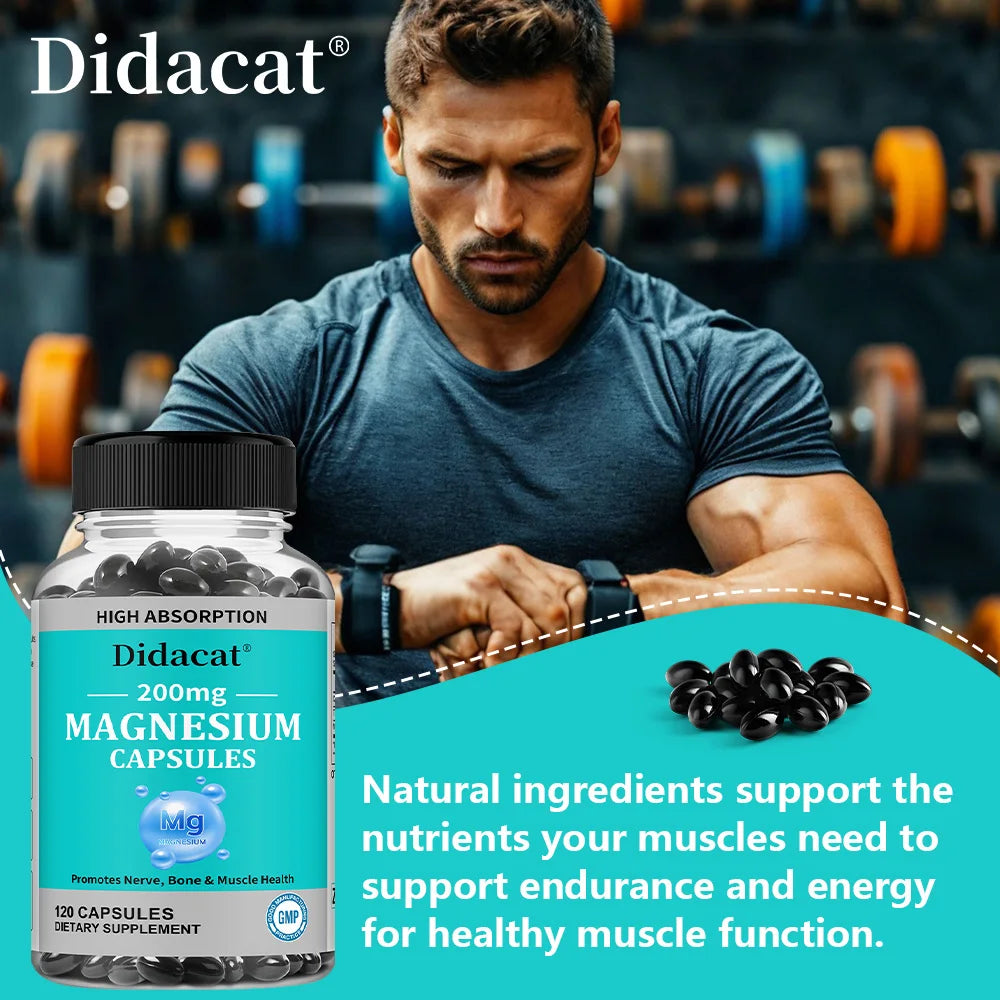 Magnesium Citrate Capsules, Mineral Daily Nutritional Supplement Supports Muscle Nerve Bone Cardiovascular & Night Rest Wellness Peaceful Pleasures Health and Wellness