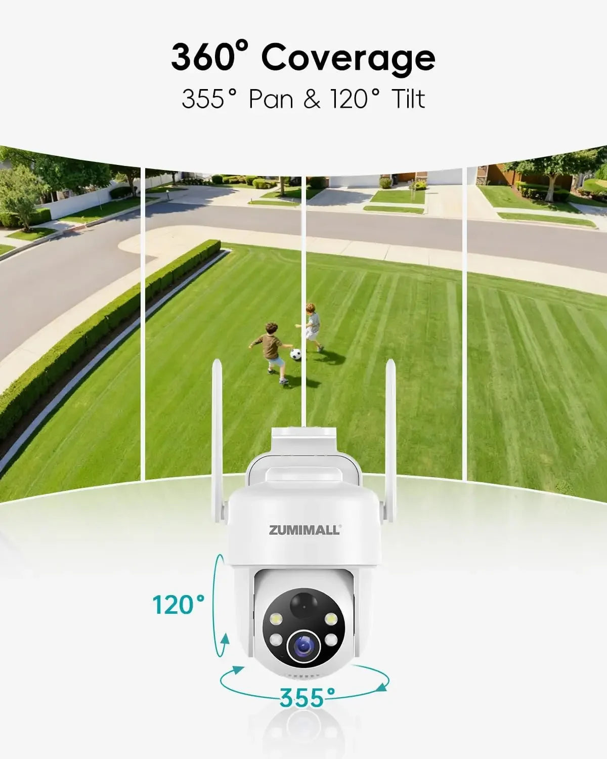 2K Solar Security Camera Wireless Outdoor | 360° PTZ View via App | Color Night Vision, Motion Detection, Free Cloud Storage Peaceful Pleasures Health and Wellness