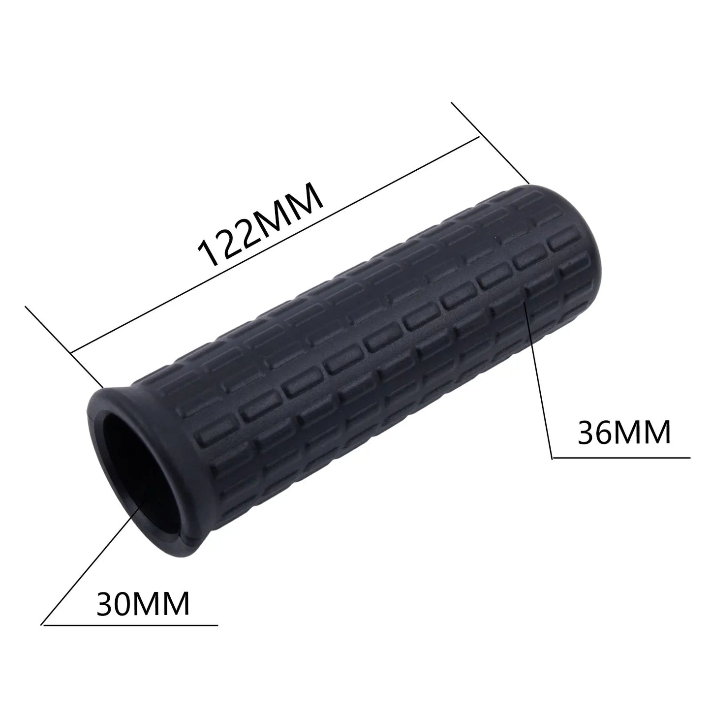 Rubber Wheelbarrow Handle Grips Black Non-slip Replacement Covers