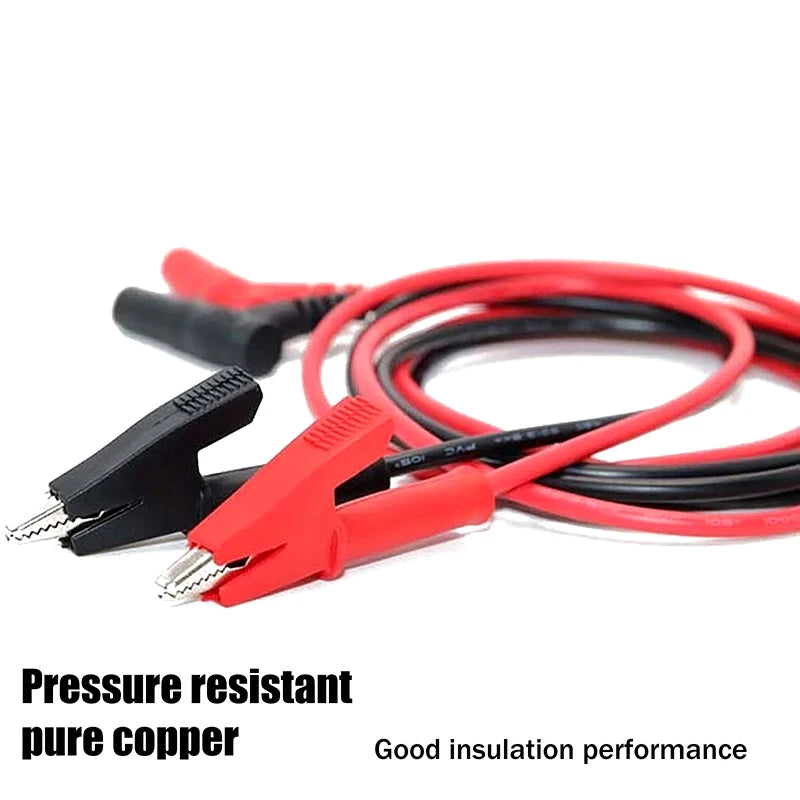 New 20A 90CM Alligator Clip To Banana Plug Test Cable Lead Connector Dual Probe 4mm Crocodile Clip For Multimeter Measure Tool Peaceful Pleasures Health and Wellness