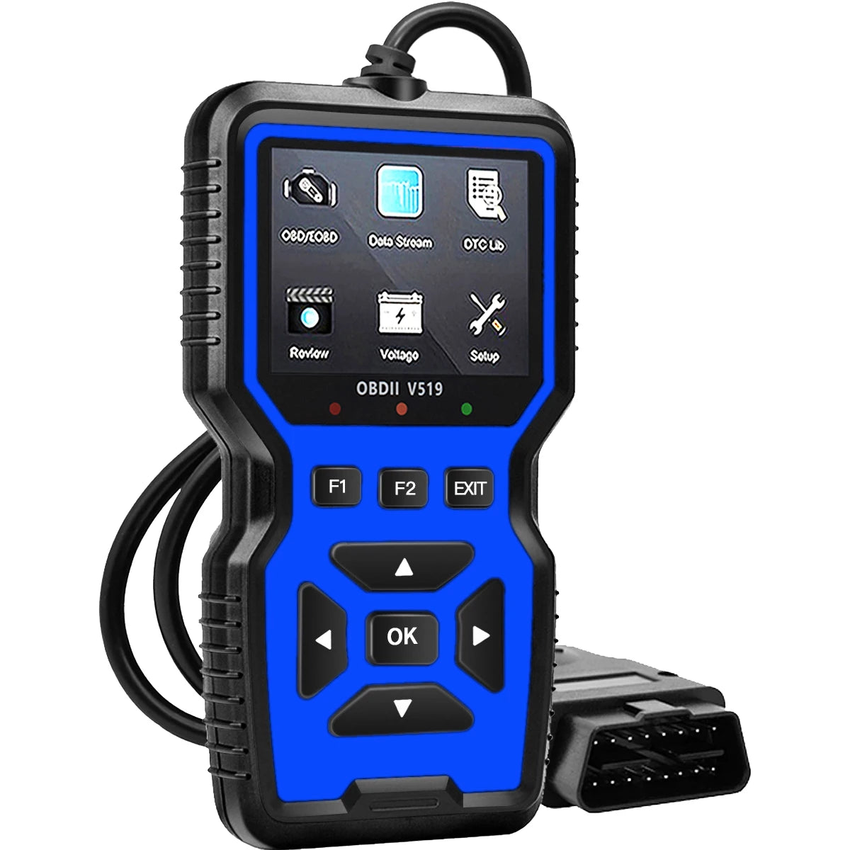 OBD2 Scanner V519 – Car Diagnostic Code Reader & Voltage Tester Peaceful Pleasures Health and Wellness Blue