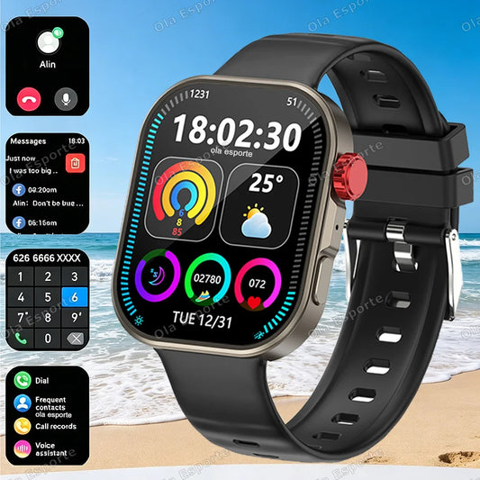 HW12 Smartwatch 2.01" HD Bluetooth Call & Fitness Tracker Smartwatch Peaceful Pleasures Health and Wellness