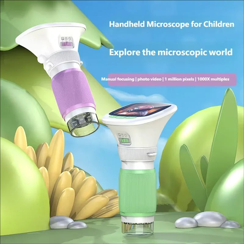 Kids 2-in-1 Digital Camera Microscope | 500X–1500X Explorer