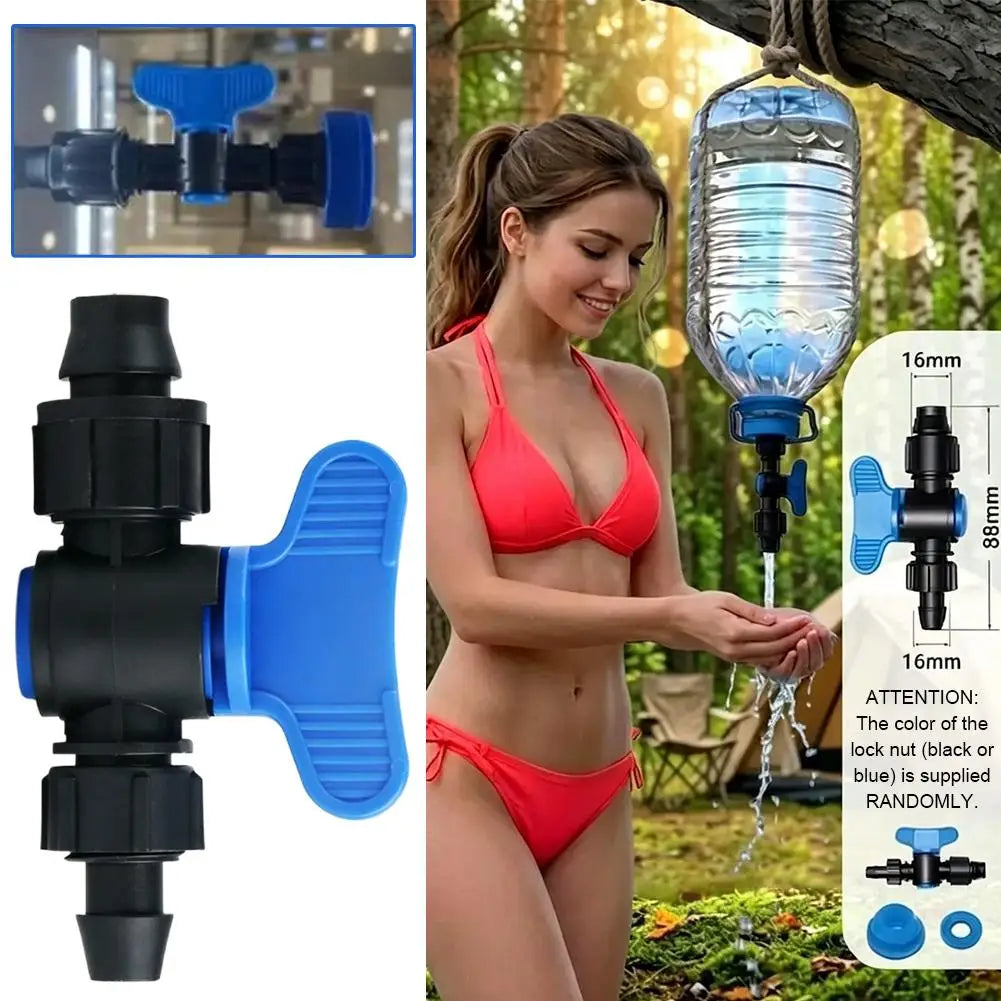 PE Pipe Bypass Valve Plastic Switch Valve for Micro Spray Drip Irrigation System Water Pipe Connector Drip Irrigation System Peaceful Pleasures Health and Wellness